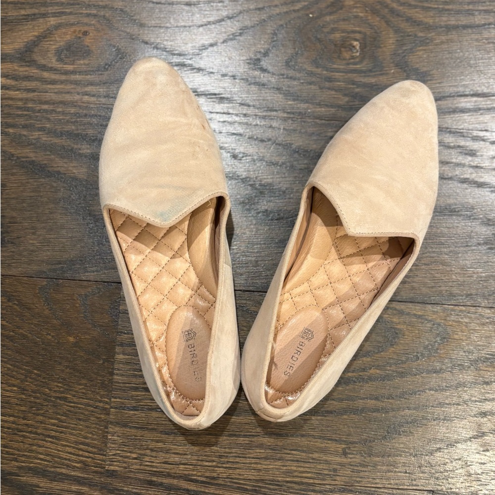Birdies Cream Flats with Elegant Design and Comfortable Insole